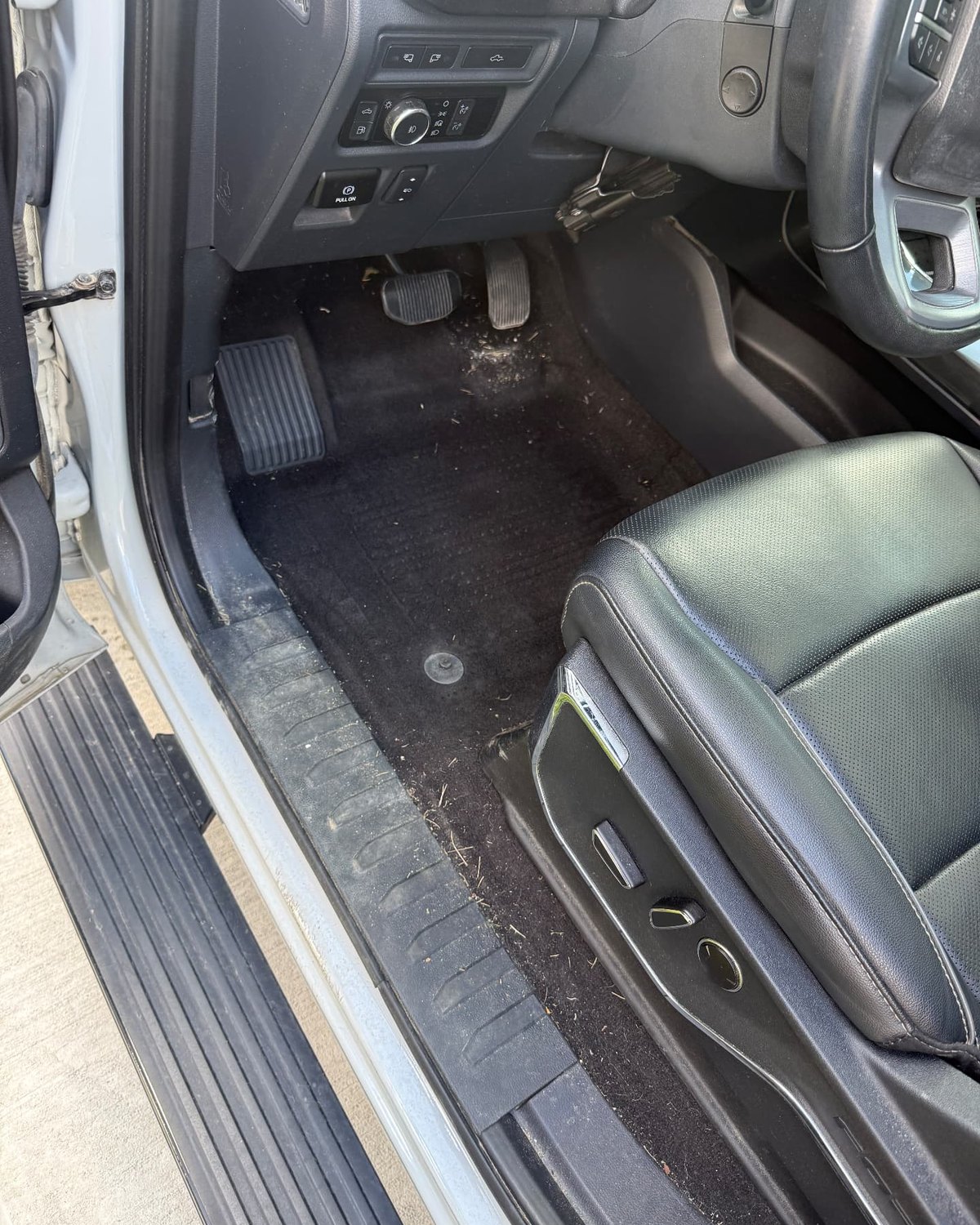 Truck Leather Reset by Imperial Detailing — before