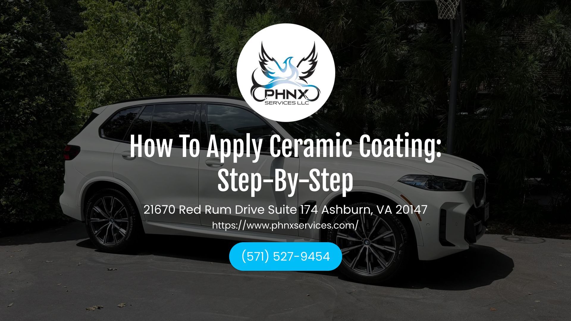 Ceramic coating being applied panel by panel after paint prep